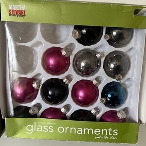 2 boxes Martha Stewart glass ornaments